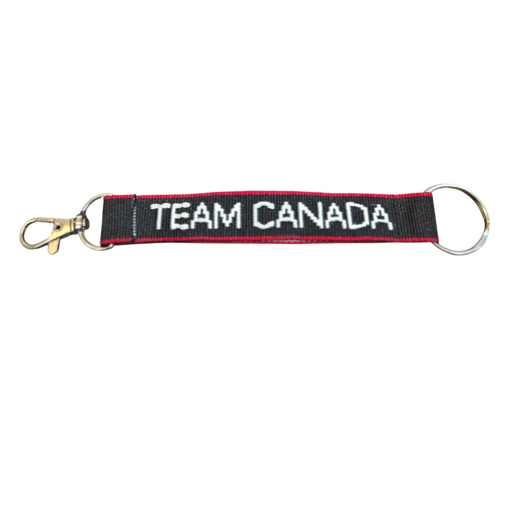 Team Canada Keychain Embroidered Double Sided Keyring Fob